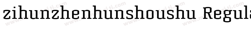 zihunzhenhunshoushu Regula字体转换